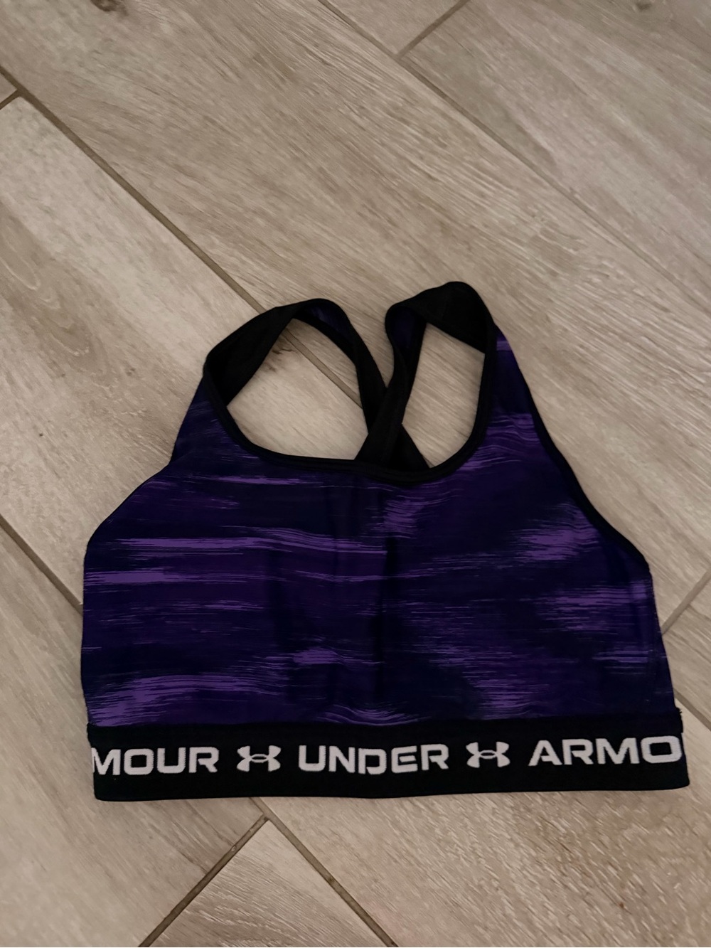 Under Armour Purple Striped Sport Bra